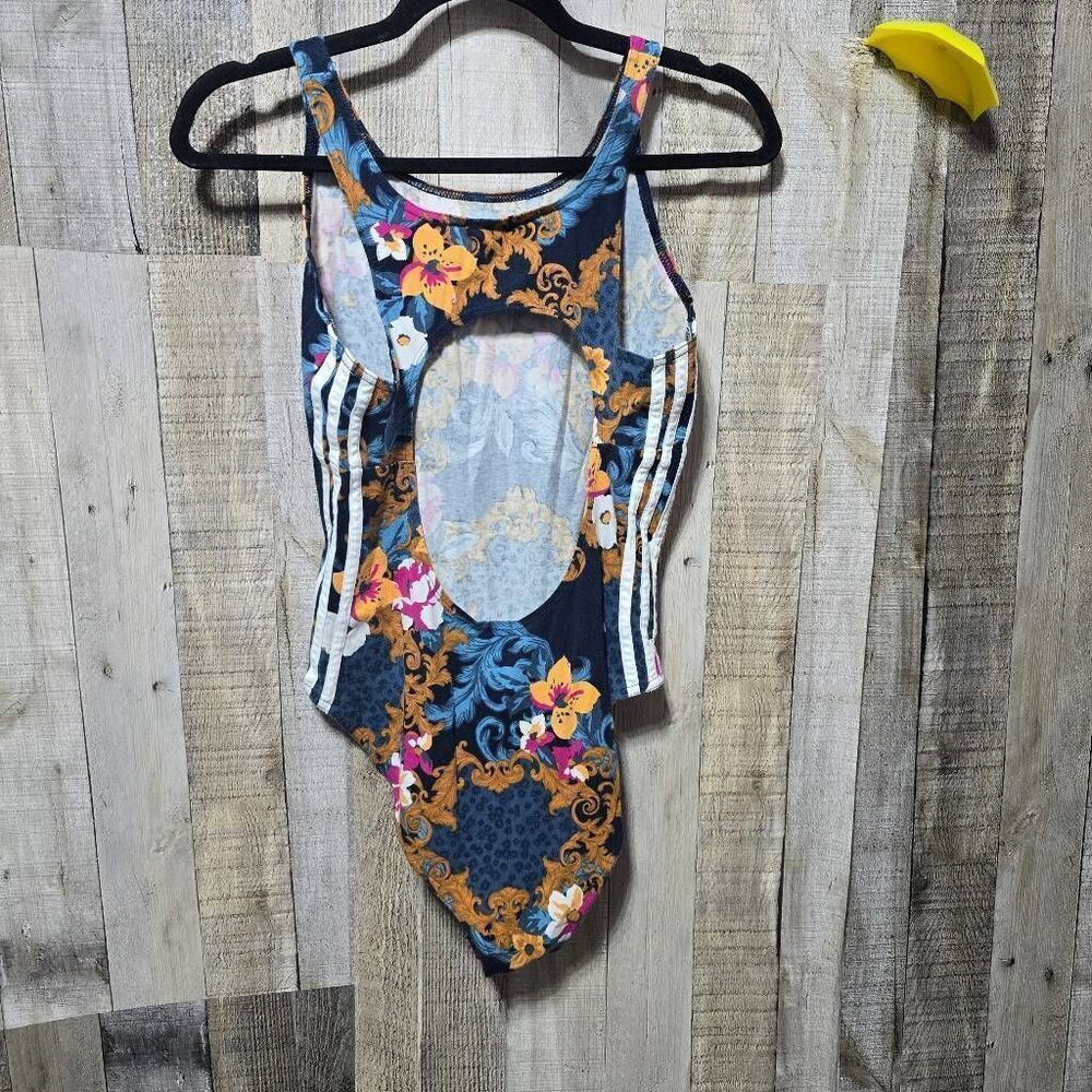 Adidas x Her Studio London Floral All Over Print Open Back Bodysuit Large - Picture 4 of 7